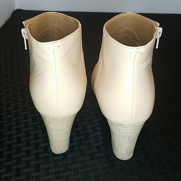 Maison Margiela Nude Leather Ankle Booties Size 7 - Picture 4 of 8